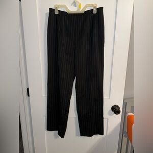 Classic Black Pinstripe Women's Dress Pants